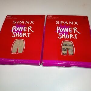 spanx 2 Pair higher power short Soft Nude 1X NWT